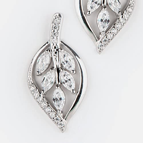Image of Shaya by Caratlane | 925 Silver|Easy on Me Leaf Earrings | Gifts for Womens & Girls
