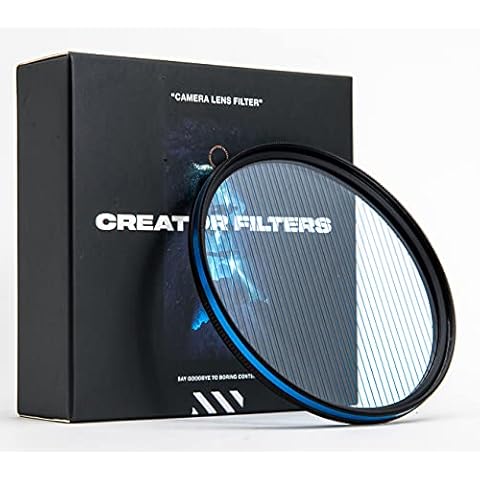 Creator FX Anamorfake Blue Streak Special Effects Lens Filter | Anamorphic Light Flare Effect Filter for Camera Lens (82mm) Cover
