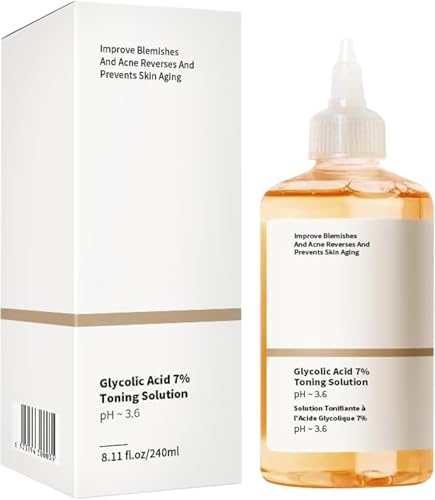TóNico Exfoliante Con áCido GlicóLico Al 7%, Exfolia Suavemente, Elimina El Exceso De Grasa Y Suciedad Que Obstruyen Los Poros, Mejora El Acné Y La Opacidad Facial Para Una Piel Suave