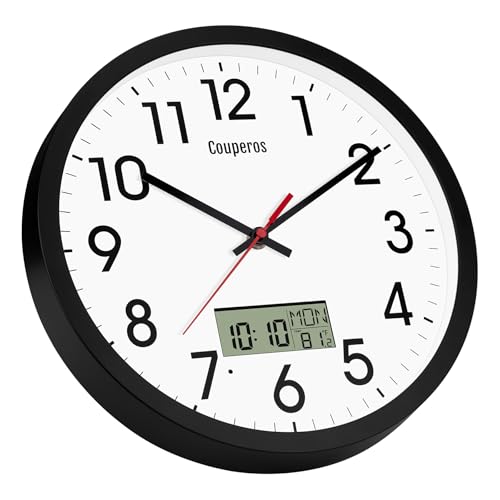 Reloj de pared digital y analógico de 12 pulgadas miniatura 7