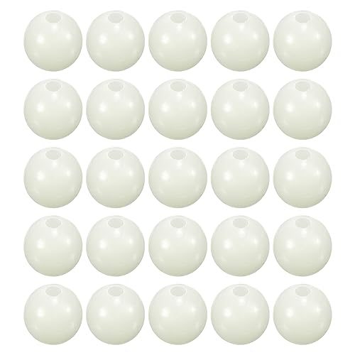 M METERXITY 200 Pcs Glow Fishing Beads - Plastic Luminous Round Soft Bait Egg Lure Rigs Apply to Outdoor Tackle Tool (8mm, White)