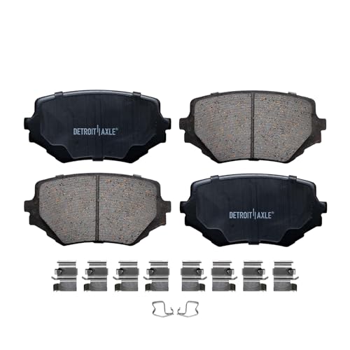 Image of Detroit Axle - Front Brake Pads for 1999-2005 Suzuki Grand Vitara, 1996-1998 Sidekick, 2002-2004 XL-7, Ceramic Brake Pads w /Hardware Replacement