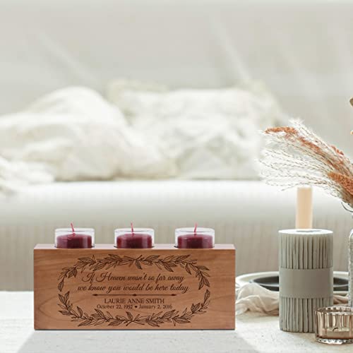 Lifesong Milestones Custom Tealight Candle Holder Sympathy Gift - Remembrance Candle Holder For Funeral Decorations - In Memory Of Loved One Personalized Bereavement Candle Gifts For Memorial Service #TOP4