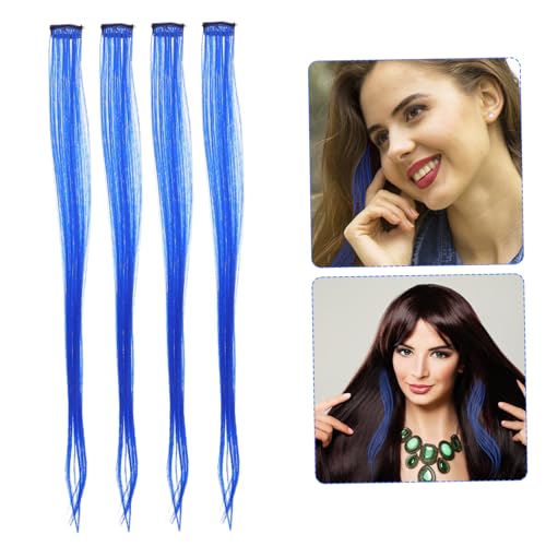STAHAD 12Pcs Extensões De Peruca Extensões De Cabelo Destaca Grampos De Cabelo Coloridos Clipe Em Ex