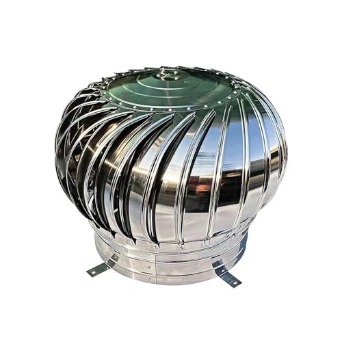 Ventilateur de toit rotatif rond et chapeau de cheminée anti-condensation inox