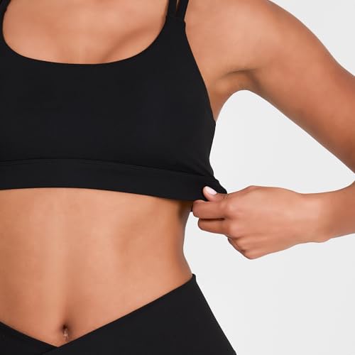 Image of YITTY Active Women's Ultraluxe Strappy Medium Impact Bra, Athleisure, 4-Way-Stretch