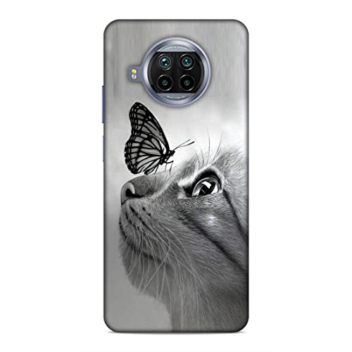 Image of Printed Mobile Back Hard Case Cover for Xiaomi Redmi 10i 5G / Xiaomi Redmi 10T Lite 5G | Pet, Butterfly, Animal, Cute Cat, Animal Lover-2195