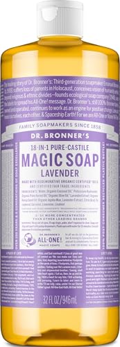 Dr. Bronner's Lavender Pure-Castile Liquid Soap, Hand Soap, 32 oz