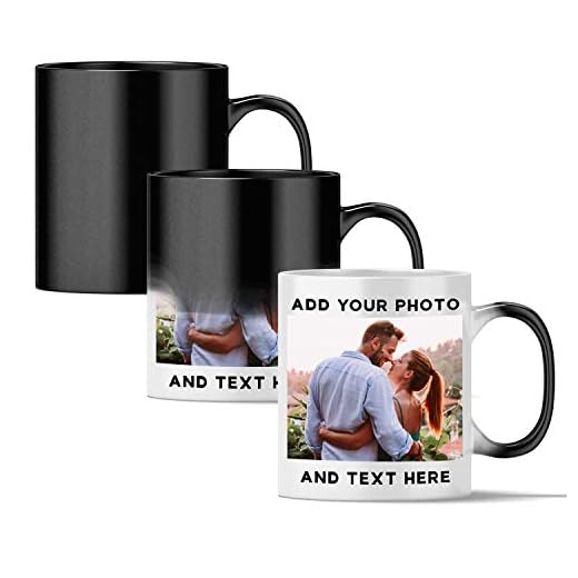 Personalized Magic Mug - Custom Color Changing Mug | 11 oz Personalized Coffee Mug with Photo, Picture - Heat Sensitive Custom Coffee Mug | Color Changing Cups, Tazas Magicas Personalizadas