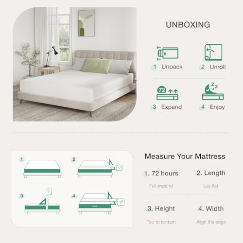Novilla 6 Inch Full Size Mattress Gel Memory Foam Mattress in a Box with Bamboo Charcoal Foam & Breathable Soft Cover Medium Plush Mattress Full Bed Mattress with Contour Support & Motion Isolation
