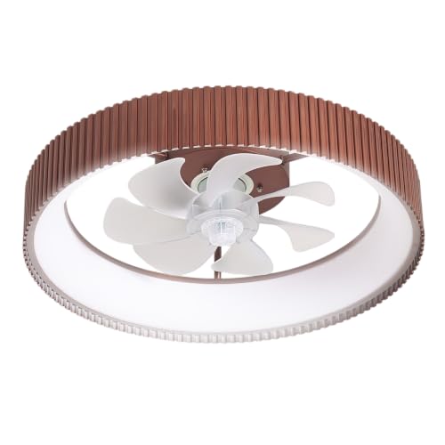 BRISANOVA ARMOR Ventilador de Techo con Luz LED, 7 Aspas, Silencioso, Mando a Distancia, 6 Velocidades y 3 Modos de Luz, Bajo Consumo, Modo Verano/Invierno, Instalación sencilla, Dormitorio/Salón