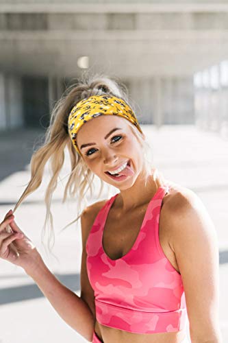 Huachi Tiaras femininas Boho para mulheres, treino, ioga, exercício, faixas de cabelo antiderrapante