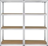 Juskys Juego de 2 estanterías de Almacenamiento Easy 160x80x40cm (AlxAxP) |...