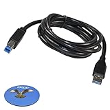 HQRP 6ft USB 3.0 Type A-Male to B-Male (M/M) Cable for Kensington Universal USB3.0 Docking Station Plus HQRP Coaster