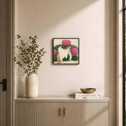 Cuadro decorativo de gatito dormilón ideal para dar calidez a tu dormitorio 4