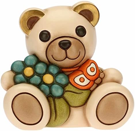THUN ® – Teddy con Mazzo di Fiori Azzurro