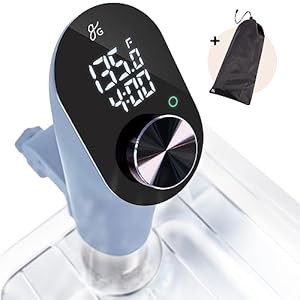 Greater Goods Kitchen Sous Vide Machine – Precision Cooker, Immersion Circulator, Brushless Motor, 1100 Watts (Stone Blue)