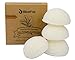 Produktbild BlueFox, Konjac Schwamm 4er Set, Gesichtsreinigung für unreine und Mischhaut, Gesichtspflegehminke, bio facial sponge, Peeling der Haut, reine Poren, Reinigungsschwamm, Farbe: weiß