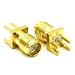 Produktbild Goliton 5 Stück SMA Steckverbinder SMA-KE SMA-Buchse Mutter Schott löten Deck PCB Clip Randstecker 9.52mm - Golden