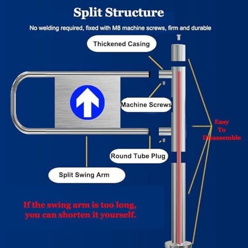 Automatic Closing Security Swing Gate - Durable Spring-Loaded Safety Door for Supermarkets, Libraries & Malls - 90° Opening, Right-Hand Installation, Reliable & Easy to Use