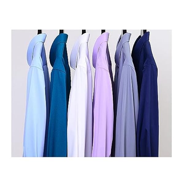 Enfärgad Affärsskjorta För Män, Klassisk Bambufiberstretch Professionell Formell, Strykfri Långärmad Skjorta Med Smal Passform, Bekväm Mjuk Kontorsskjorta För Lättskött