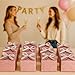WEWILUCK Pink Glitter Gift Boxes – Foldable Paper Boxes with Ribbon-Tied Lids, Set of 10, Sparkly Present Boxes for Weddings, Bridesmaids, Birthdays, Baby Showers, Party(4.75x4.75x3.53)