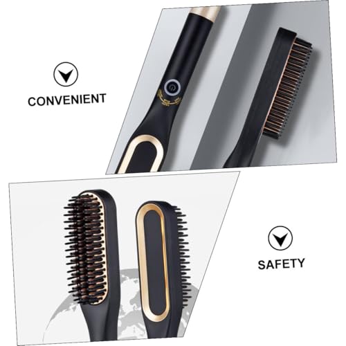 Cepillo eléctrico alisador de cabello y barba portátil miniatura 3