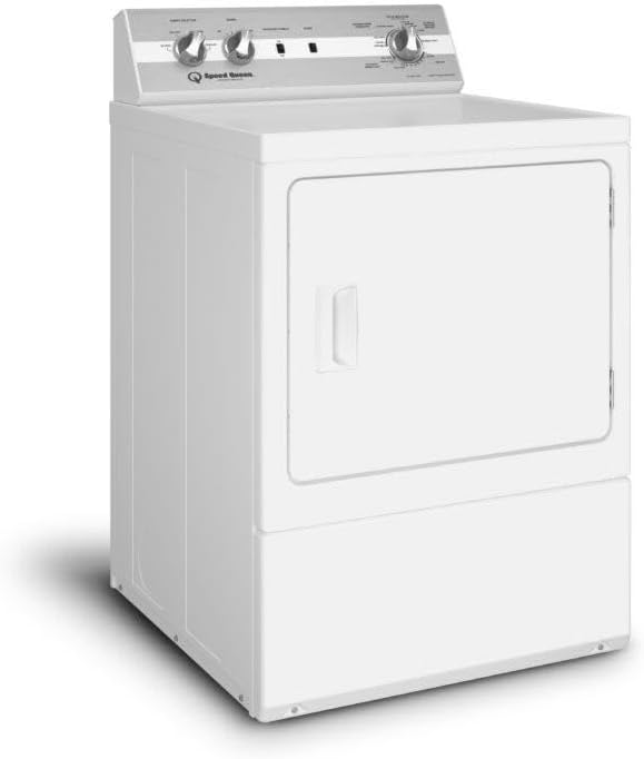 Speed Queen DC5003WE 27" Electric Dryer with 7 cu. ft. Capacity, Galvanized Cylinder, Reversible Door, 220 CFM Exhaust Fan, in White