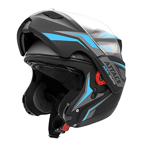Pro Tork Capacete Attack Hsa 58 Preto/Azul Claro
