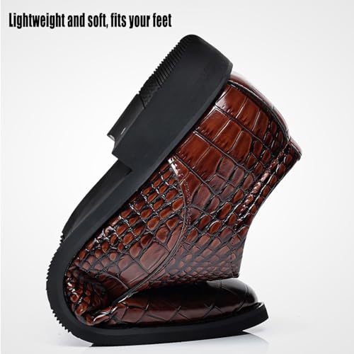 Men's Leather Classic Lace-up Dress Shoes,Retro Casual Formal Business Derby Shoes,Brogue Oxford Shoes for Men3