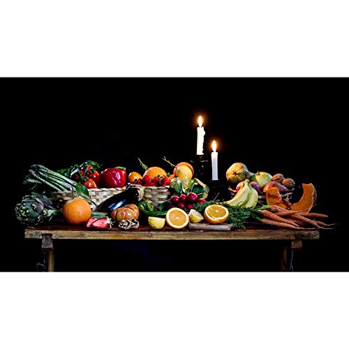 Affiche poster fruits et légumes 91x163cm grand format pour décoration cuisine rustique