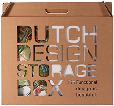 Dutch Design Brand Dekorative Aufbewahrungsboxen mit Deckel  Größe: 38,9 x 31,8 x 21,1 cm  FSC zertifizierter recycelbarer Karton (Druck: Kunst der Natur)