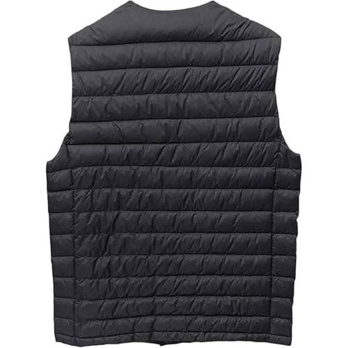 Men's Down Vest Male Collarless Lightweight Puffer Vest Man Winter Warm Quilted Sleeveless Jacket2