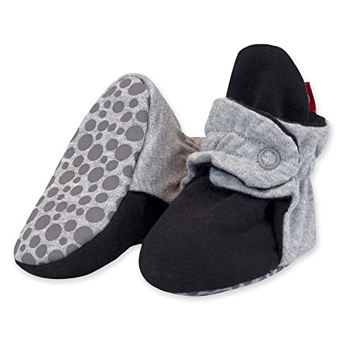 Image of Zutano Unisex Organic Cotton Baby Booties With Gripper Soles