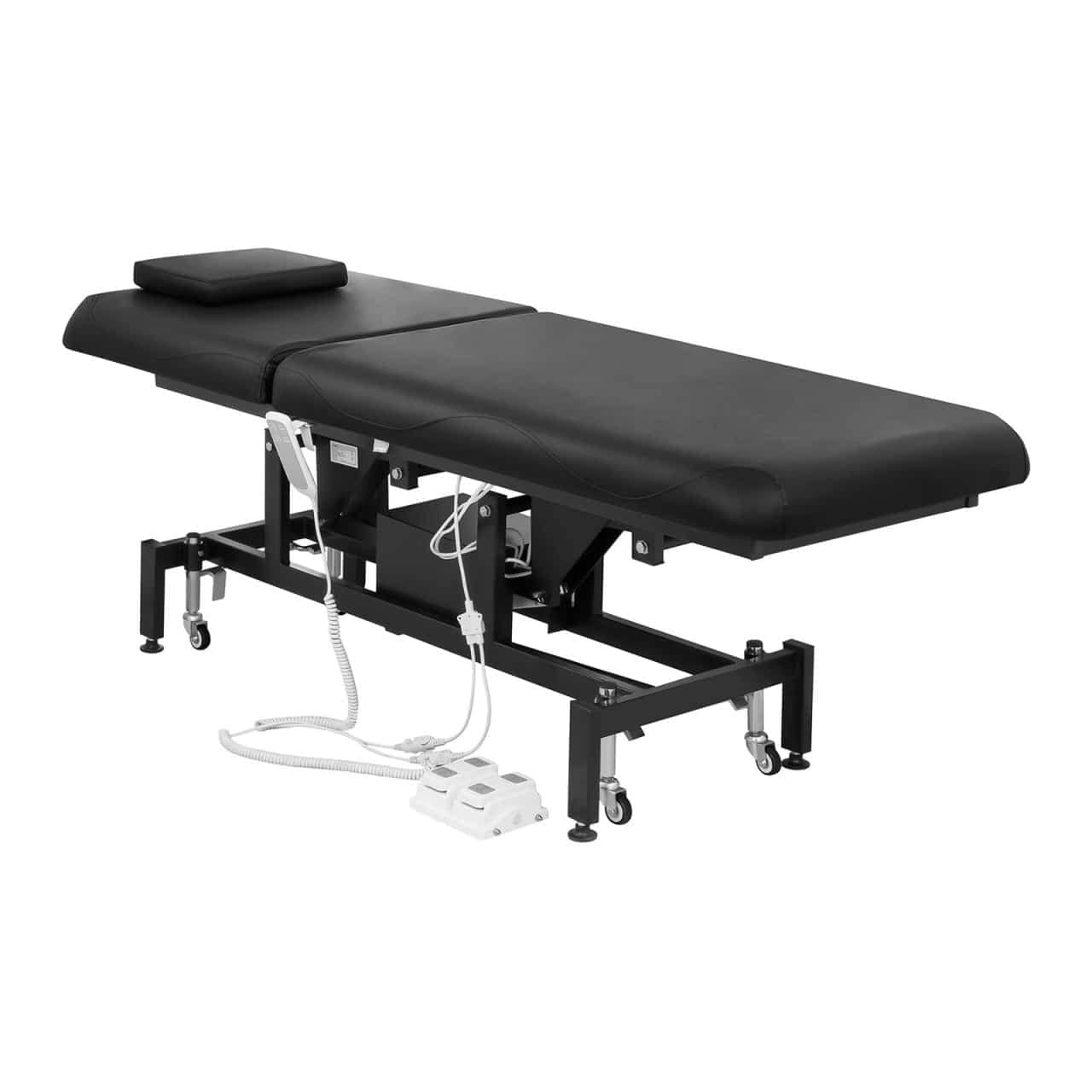 Physa Physa Lyon Black_PH Table De Massage Professionnelle Électrique Lit De Massage Table De Soin Kiné 2 Moteurs Noir 200 kg