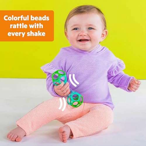 Image of Bright Starts Wobble & Rattle Gift Set​ 2-PK Baby Toys, Rattles & Ball Toys, Crawl & Chase, Cause and Effect Learning, Unisex, 3-6 Months and Up