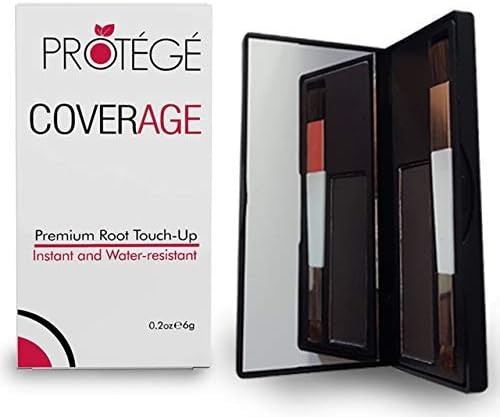 Premium Root Touch Up - CoverAge - Instant Temporary Root Concealer to Cover Up Roots and Grays Between Salon Trips - Water Resistant - Color Roots like Magic Without Spray - Black