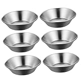 Sosoport 6Stücke Teiliges Aluminiumlegierung Eierkuchenform Hochwertige Törtchenform für DIY Backen Antihaftbeschichtung für Muffins Pudding