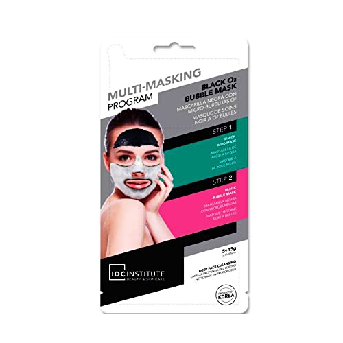 IDC INSTITUTE Multi Máscara Burbujas Negras 30 gr 2 unidades