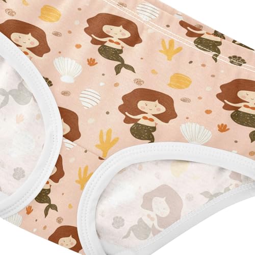 Mermaid Shell Coral Orange Toddler Girls's Underwear 2T 23028964