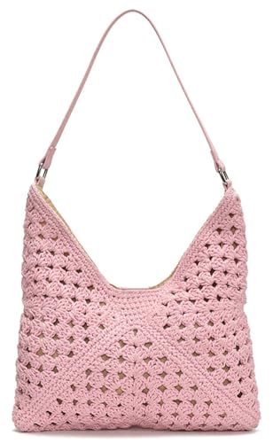 Bohemia Beach Bag Women Macrame Shoulder Tote Bags Crossbody Purse Underarm Travel Summer Knitted Handbag Hobo Bags 2025