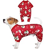 Dog Christmas Pajamas Snowman Pet Clothes Costumes Pjs Stretchy Funny Pet Costumes Outfit Dog Pajamas for Medium Dogs(M)
