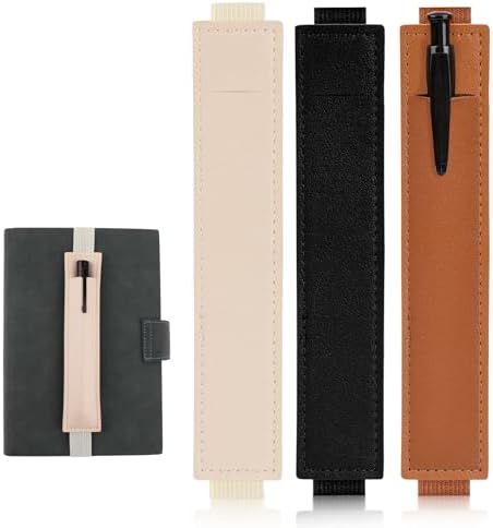Amazon.com: Yuomeaz 3 PCS Elastic Band Pen Holder for Notebook, PU ...