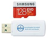 Samsung 128GB Micro SDXC EVO Plus Memory Card with Adapter Works with Samsung Galaxy S7, Tab S7+ Tablet, A21s Smartphone (MB-MC128HA) Bundle with (1) Everything But Stromboli SD, TF Card Reader