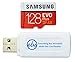 Produktbild Samsung 128 GB Micro SDXC EVO Plus Speicherkarte mit Adapter funktioniert mit Samsung Galaxy S7, Tab S7+ Tablet, A21s Smartphone (MB-MC128HA) Bundle mit (1) Everything But Stromboli SD, TF-Kartenleser