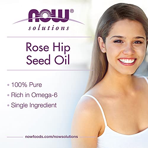 Now Solutions, Rose Hip Seed Oil, 100% Pure, Nourishing And Renewing, For Facial Care, Vegan, Child Resistant Cap, 1-Ounce #TOP3