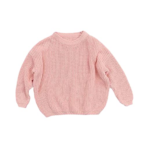 Kids Boys Girls Long Sleeve Pure Color Knit Sweater Kids Pullover Sweaters
