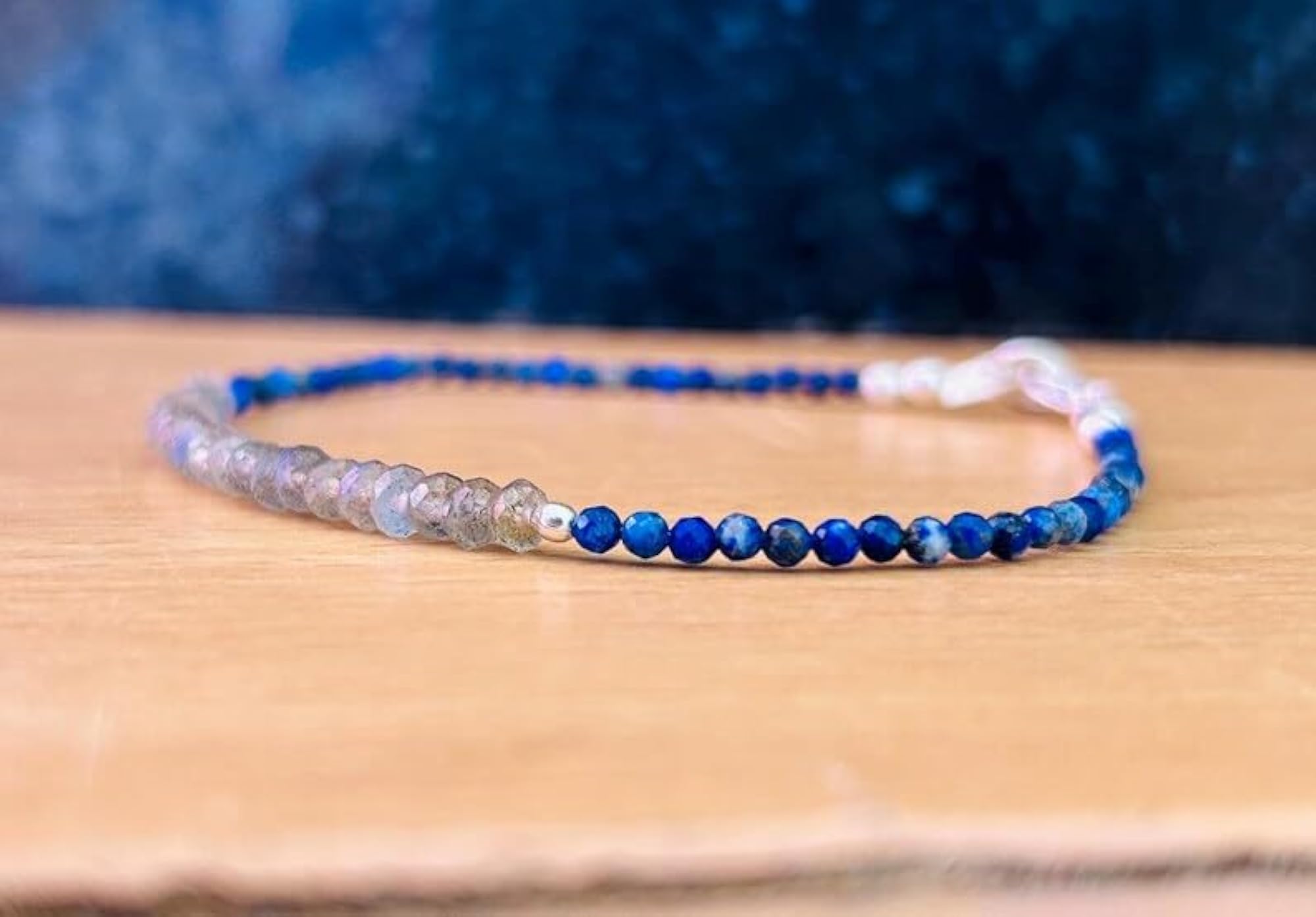 Lapis Lazuli & Labradorite Bracelet, Unisex Healing Gift