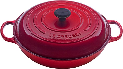 Le Creuset Enameled Cast Iron Signature Braiser, 5 qt, Cerise