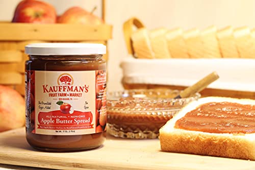 Kauffman's Fruit Farm Homemade Apple Butter Spread, Plain, 17 Oz. (Pack of 2)